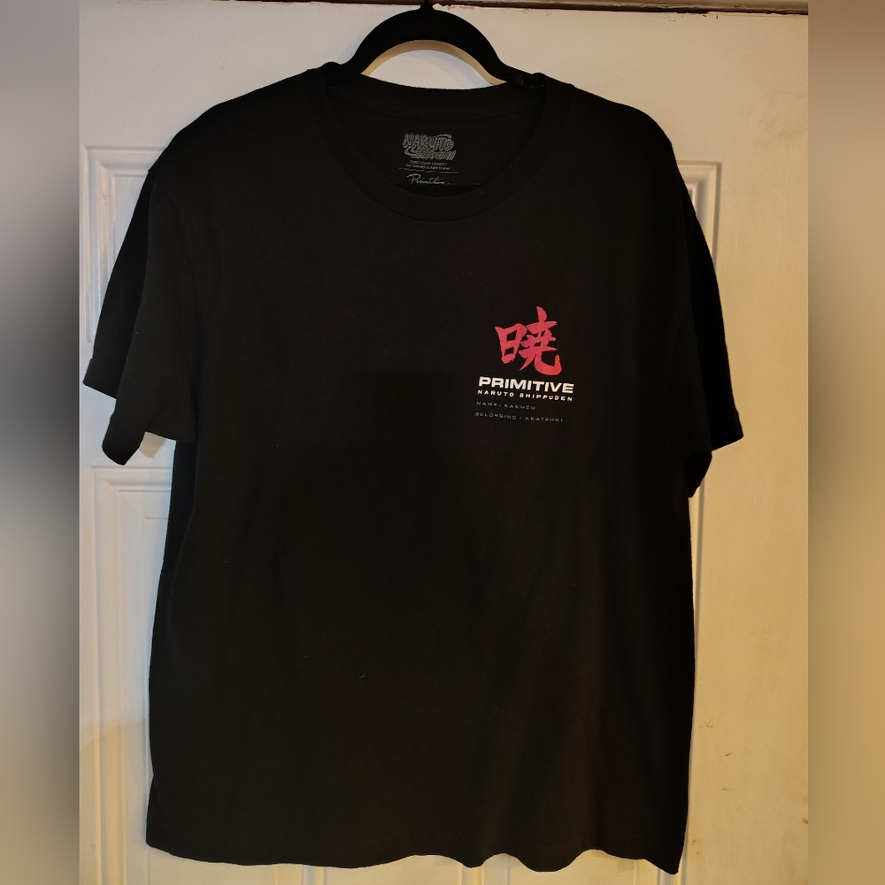 Primitive Black Short Sleeve Tee with Pink Graphic